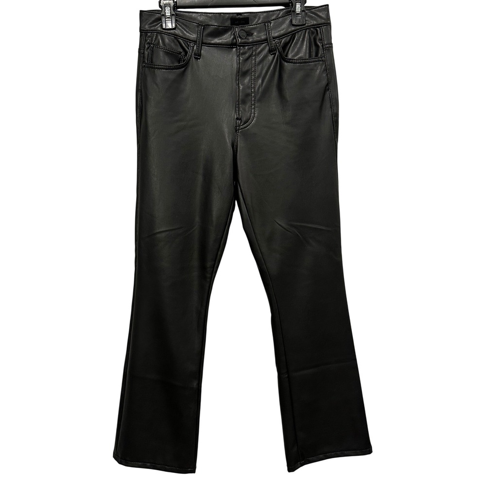 Mother The Insider Ankle Faux Show Black Faux Leather Pants Size 30 High Rise